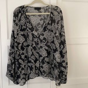 Nili Lotan Sheer Blouse